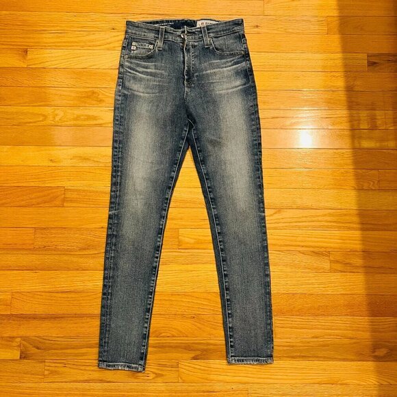 AG Adriano Goldschmeid Farrah High Rise Skinny Ankle Jean Wm Sz 26 Distressed - Picture 15 of 16
